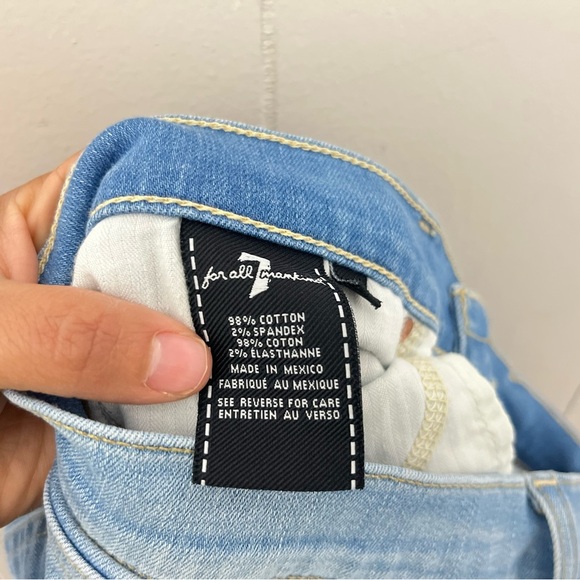 7 For All Mankind Women's Jeans Gwenevere Sz 32 Distressed - Picture 8 of 11